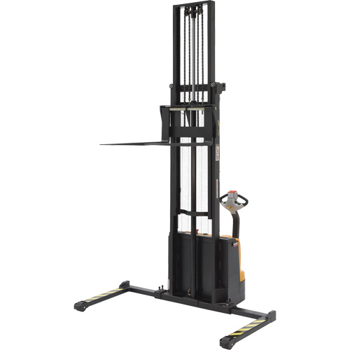 Double Mast Stacker, Electric Operated, 2200 lbs. Capacity, 150" Max Lift Moffatt Supply & Specialties
