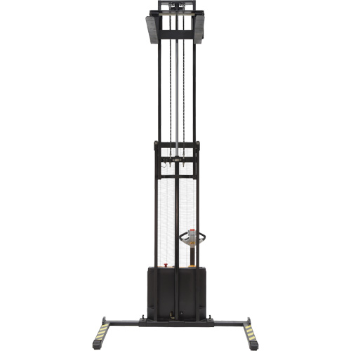 Double Mast Stacker, Electric Operated, 2200 lbs. Capacity, 150" Max Lift Moffatt Supply & Specialties