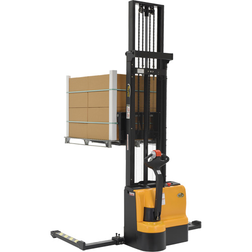 Double Mast Stacker, Electric Operated, 2200 lbs. Capacity, 150" Max Lift Moffatt Supply & Specialties