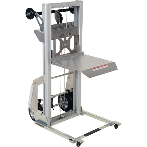 Portable Aluminum Load Lifter, Foot Pump Operated, 200 lbs. Capacity, 61" Max Lift Moffatt Supply & Specialties