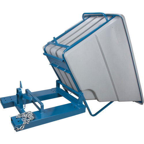 Self-Dumping Hopper, Polyethylene, 1-1/10 cu.yd, Grey Moffatt Supply & Specialties
