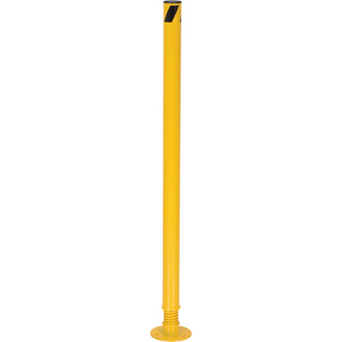 Borne de protection &agrave; ressort, Acier, 42" h x 2-1/8" la, Jaune Moffatt Supply & Specialties