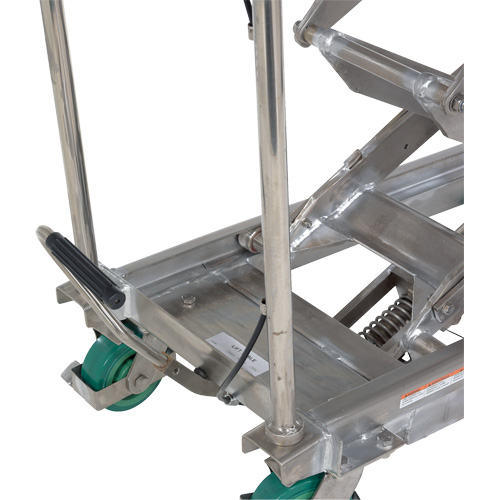 Manual Hydraulic Scissor Lift Table, 36-1/4" L x 19-3/8" W, Stainless Steel, 600 lbs. Capacity Moffatt Supply & Specialties