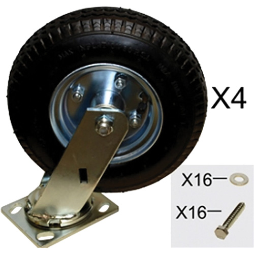 Ensemble de roulettes pneumatiques de rechange pour chariots &agrave; plateforme Moffatt Supply & Specialties