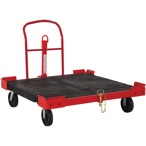 Towable Pallet Cart, 54-1/2" L x 51" W, 2500 lbs. Cap., Polyolefin Wheels Moffatt Supply & Specialties