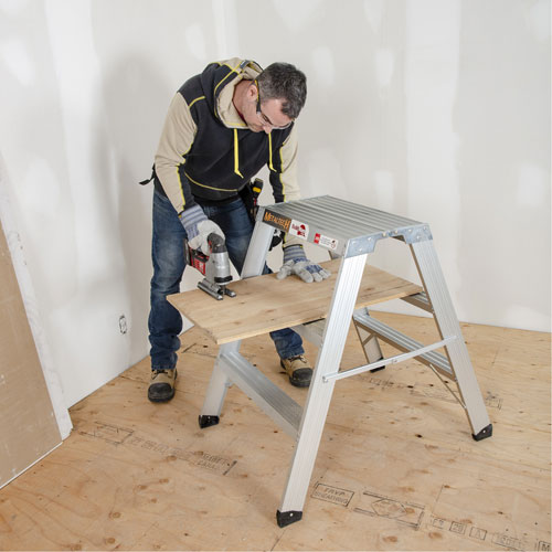 Portable Work-Stand Saw Horse, Aluminum Frame, 12-1/4" D x 36" H Moffatt Supply & Specialties