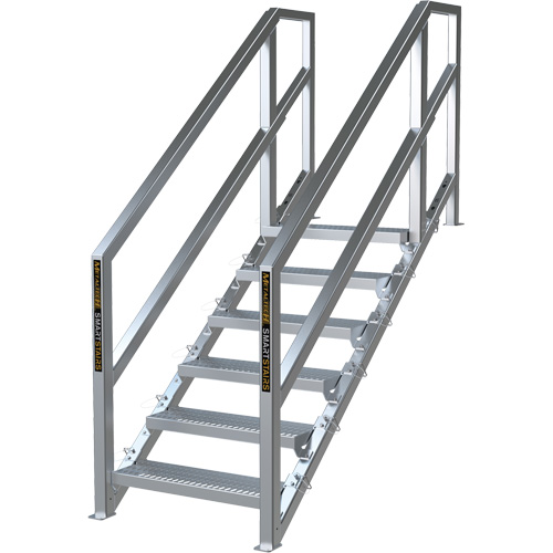 SmartStairs 6-10 Steps Modular Construction Stair System, 75" H Moffatt Supply & Specialties