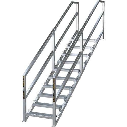 SmartStairs 6-10 Steps Modular Construction Stair System, 75" H Moffatt Supply & Specialties