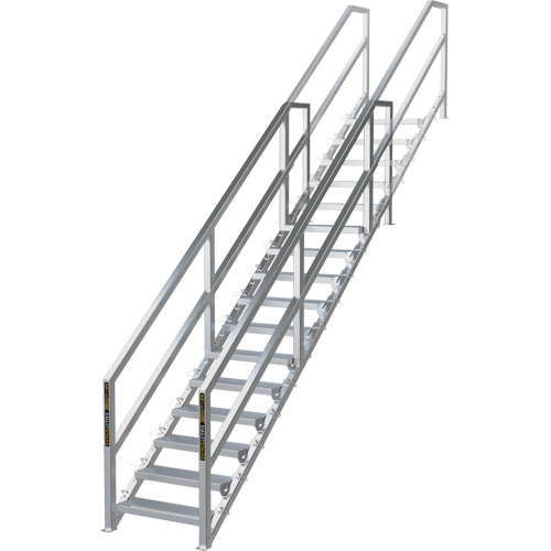 SmartStairs 11-16 Steps Modular Construction Stair System, 120" H Moffatt Supply & Specialties