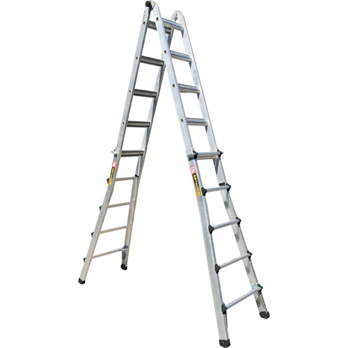 Telescoping Multi-Position Ladder, Aluminum, 300 lbs., CSA Grade 1A Moffatt Supply & Specialties