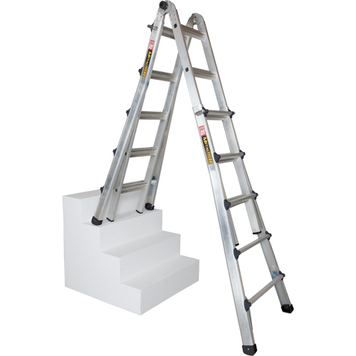 Telescoping Multi-Position Ladder, Aluminum, 300 lbs., CSA Grade 1A Moffatt Supply & Specialties