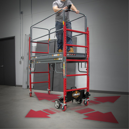 Complete Motorized Buildman 6' Baker Scaffold Kit, 31" D x 118-3/4" H Moffatt Supply & Specialties