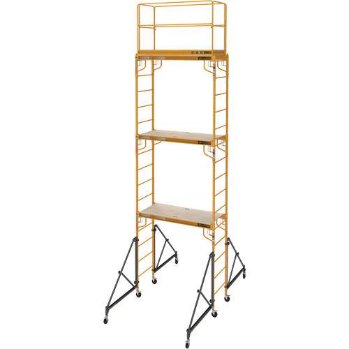 Complete 18' Drywall  Baker Scaffold Tower Set, 122" D x 236" H Moffatt Supply & Specialties