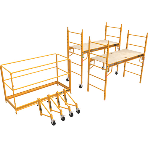 Complete 12' Drywall Baker Scaffold Tower Set, 58-1/2" D x 183" H Moffatt Supply & Specialties