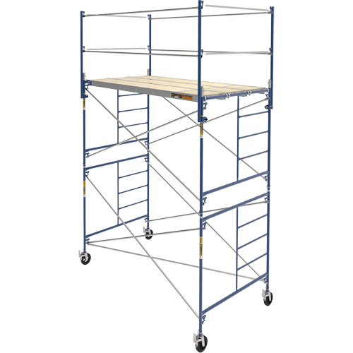 Tour d'&eacute;chafaudage compl&egrave;te avec roulettes, 66-2/10" p x 177-1/2" h Moffatt Supply & Specialties