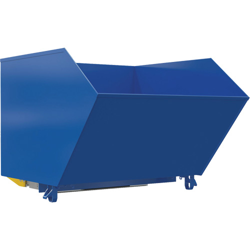 Light-Duty H-Style Bump & Dump Hopper, Steel, 1-1/2 cu.yd., Blue Moffatt Supply & Specialties