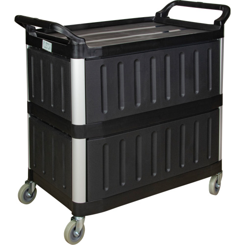 Utility Cart, 3 Tiers, 19-3/4" x 37-1/2" x 40-1/4", 250 lbs. Capacity Moffatt Supply & Specialties