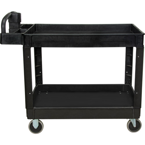 Utility Cart, 2 Tiers, 25-5/8" x 33-1/2" x 43-3/4", 550 lbs. Capacity Moffatt Supply & Specialties