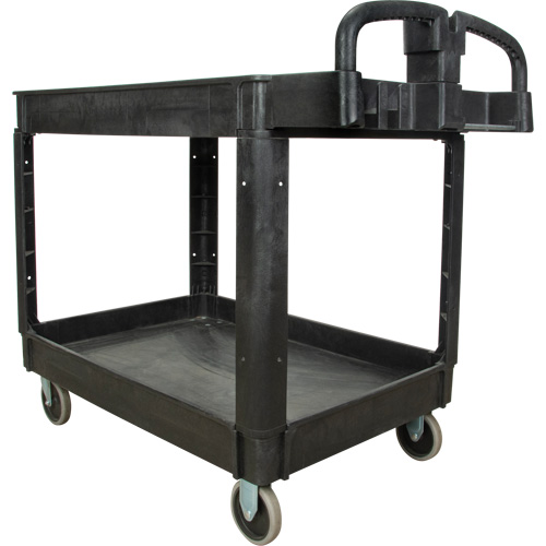 Utility Cart, 2 Tiers, 25-5/8" x 33-1/2" x 43-3/4", 550 lbs. Capacity Moffatt Supply & Specialties