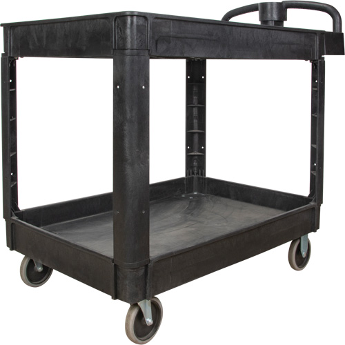 Utility Cart, 2 Tiers, 25-5/8" x 33-1/2" x 43-3/4", 550 lbs. Capacity Moffatt Supply & Specialties