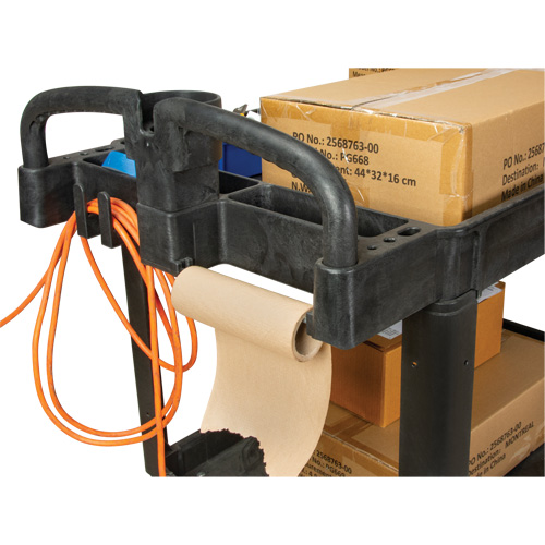 Utility Cart, 2 Tiers, 25-5/8" x 33-1/2" x 43-3/4", 550 lbs. Capacity Moffatt Supply & Specialties