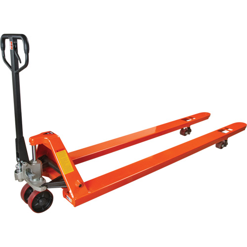 8' Long Fork Hydraulic Pallet Trucks, 96" L x 27" W, 4400 lbs. Capacity Moffatt Supply & Specialties