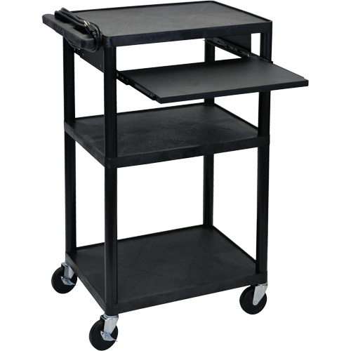 Electric Utility Cart, 3 Tiers, 24" x 42" x 18", 300 lbs. Capacity Moffatt Supply & Specialties