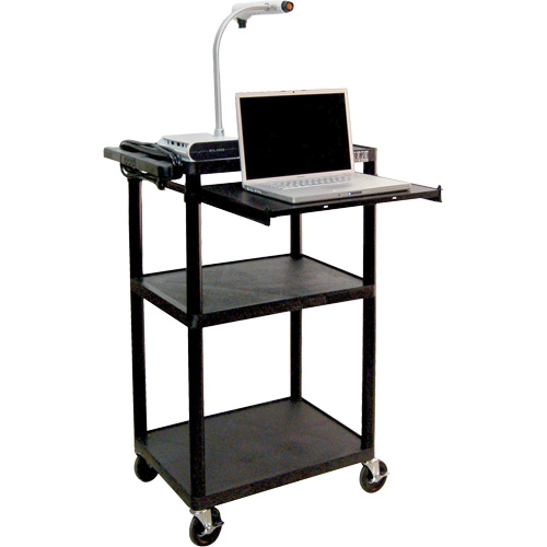 Electric Utility Cart, 3 Tiers, 24" x 42" x 18", 300 lbs. Capacity Moffatt Supply & Specialties