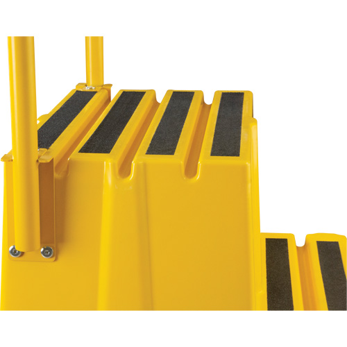 Industrial Step Stool, 4 Steps, 44" x 22-1/4" x 65-1/8" High Moffatt Supply & Specialties