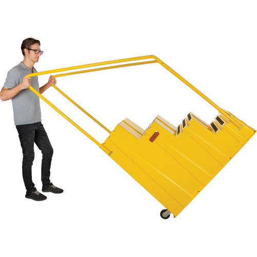 Industrial Step Stool, 4 Steps, 44" x 22-1/4" x 65-1/8" High Moffatt Supply & Specialties