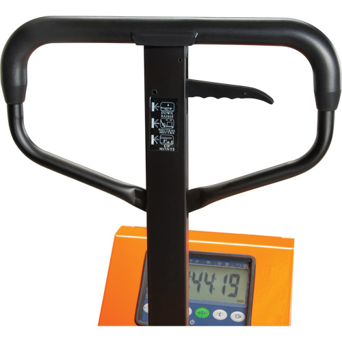 Digital Scale Pallet Truck, 44.5" L x 27.75" W, 4400 lbs. Cap. Moffatt Supply & Specialties