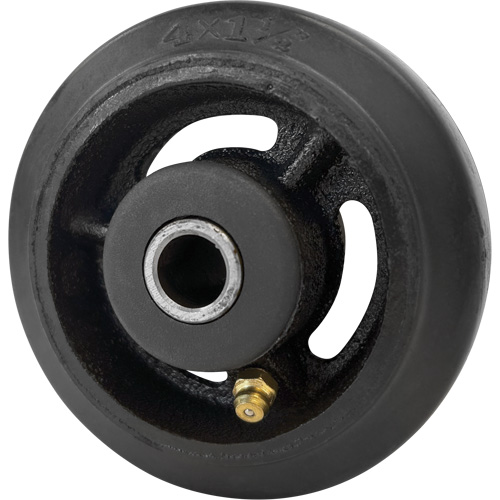Mold-On Rubber Wheel, 4" (102 mm) Dia. x 1-1/2" (38 mm) W, 350 lbs. (158 kg.) Capacity Moffatt Supply & Specialties