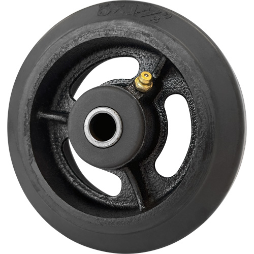 Mold-On Rubber Wheel, 5'' (127 mm) Dia. x 1-1/2" (38 mm) W, 400 lbs. (181 kg.) Capacity Moffatt Supply & Specialties