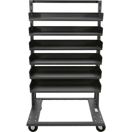 Single-Sided Heavy Duty A-Frame Cart with 6 Trays, 38" x 25" x 63", 2500 lbs. Capacity Moffatt Supply & Specialties