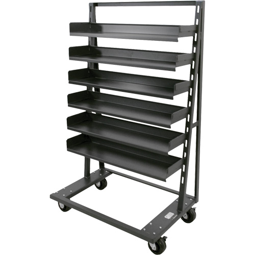 Single-Sided Heavy Duty A-Frame Cart with 6 Trays, 38" x 25" x 63", 2500 lbs. Capacity Moffatt Supply & Specialties