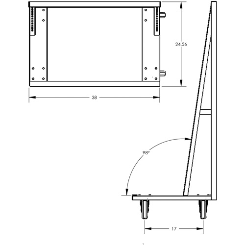 Single-Sided Heavy Duty A-Frame Cart with 6 Trays, 38" x 25" x 63", 2500 lbs. Capacity Moffatt Supply & Specialties