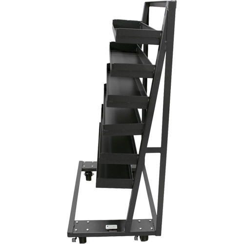 Chariot &agrave; cadre en A robuste &agrave; un c&ocirc;t&eacute; avec 6 plateaux &agrave; rebords, 38" x 25" x 63", Capacit&eacute; 2500 lb Moffatt Supply & Specialties