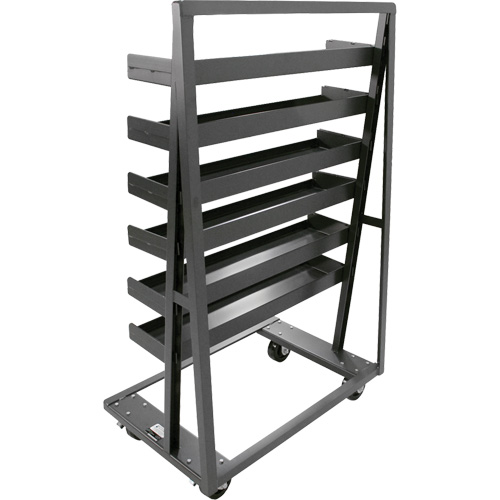Chariot &agrave; cadre en A robuste &agrave; un c&ocirc;t&eacute; avec 6 plateaux &agrave; rebords, 38" x 25" x 63", Capacit&eacute; 2500 lb Moffatt Supply & Specialties