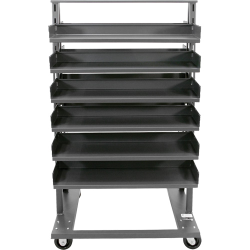 Double-Sided Heavy Duty A-Frame Cart with 12 Trays, 38" x 30" x 63", 2500 lbs. Capacity Moffatt Supply & Specialties