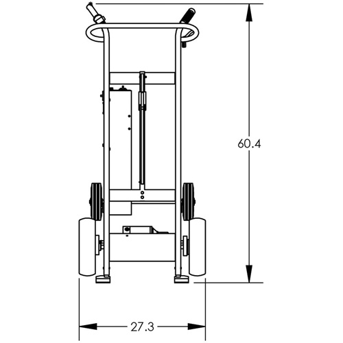 Powered Drum Hand Truck with Pneumatic Wheels Moffatt Supply & Specialties