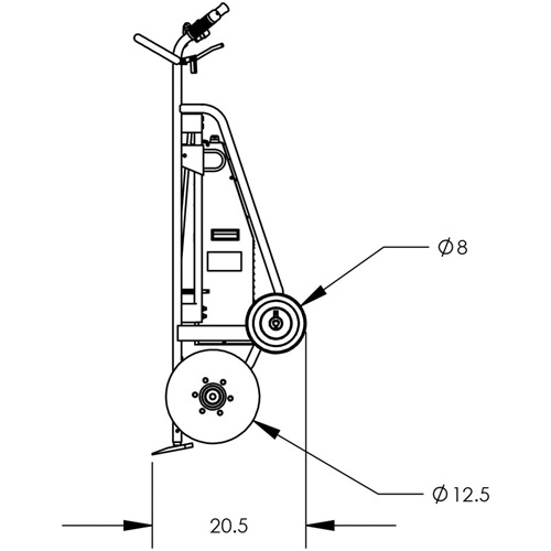 Powered Drum Hand Truck with Pneumatic Wheels Moffatt Supply & Specialties