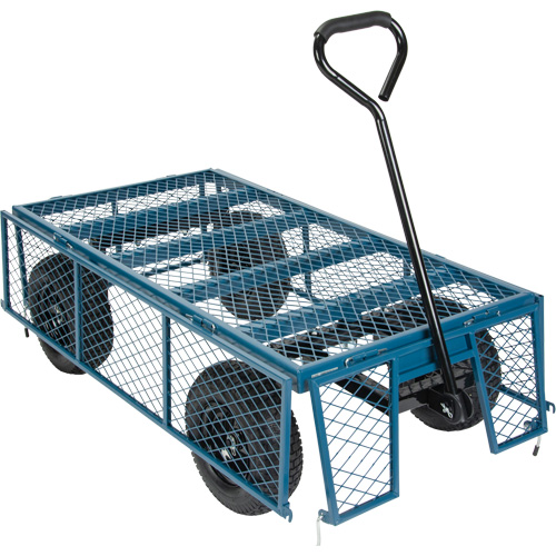 Wagon with Drop Sides, 24" W x 48" L, 800 lbs. Capacity Moffatt Supply & Specialties