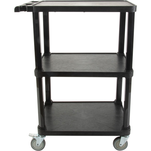 Chariot utilitaire avec tablette plate, 3 tiers, 18-1/8" x 37-3/8" x 27-3/4", Capacit&eacute; 330 lb Moffatt Supply & Specialties