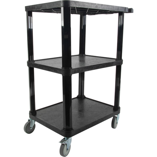 Chariot utilitaire avec tablette plate, 3 tiers, 18-1/8" x 37-3/8" x 27-3/4", Capacit&eacute; 330 lb Moffatt Supply & Specialties