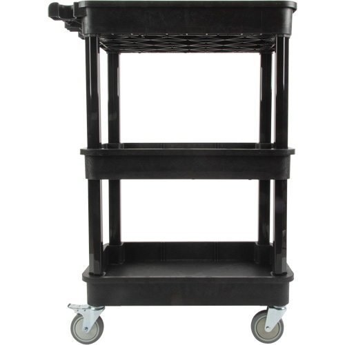 Utility Cart with Deep Lip Shelf, 3 Tiers, 19" x 39-1/2" x 28-1/4", 330 lbs. Capacity Moffatt Supply & Specialties