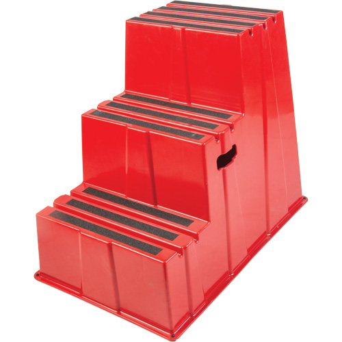 Escabeau industriel, 3 marches, 34-13/16" x 22-7/16" x Hauteur 28-1/2" Moffatt Supply & Specialties