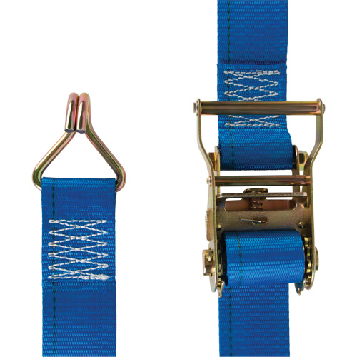 Heavy-Duty Utility Strap, J-Hook, 2" W x 20' L, 500 lbs. (227 kg) WLL Moffatt Supply & Specialties
