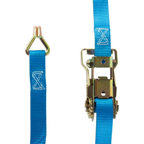 Ratchet Strap, J-Hook, 1" W x 16' L, 835 lbs. (379 kg) Working Load Limit Moffatt Supply & Specialties