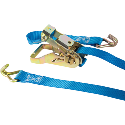 Ratchet Strap, J-Hook, 1" W x 13' L, 167 lbs. (76 kg) Working Load Limit Moffatt Supply & Specialties