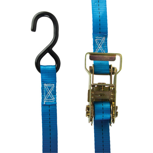 Ratchet Strap, J-Hook, 1" W x 15' L, 500 lbs. (227 kg) Working Load Limit Moffatt Supply & Specialties